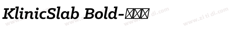 KlinicSlab Bold字体转换